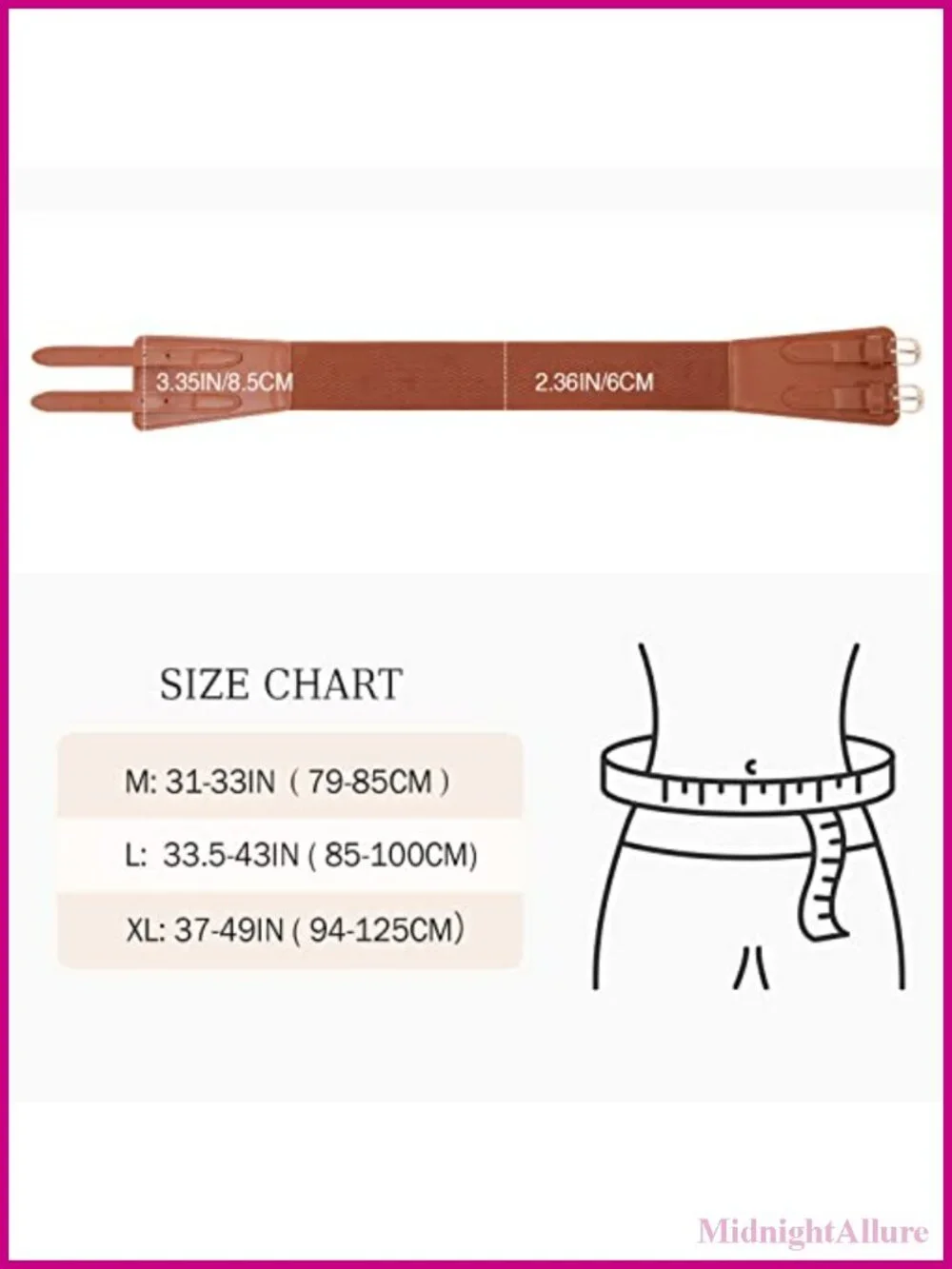 Wide Elastic Corset Belt Faux Leather Double Buckle Waist Cincher for Dresses